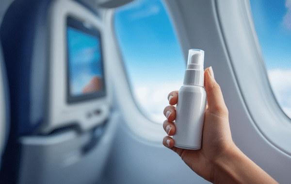 Asthma Spray Flugzeug
